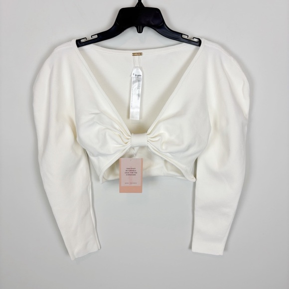 CULT GAIA Ellie Knit Top in Off White Size S - Picture 2 of 12